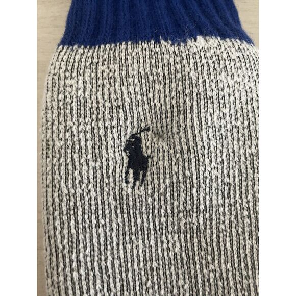 Polo Ralph Lauren Men’s Wool Blend Royal Blue Grey Winter Crew Socks Size 10-13 - Picture 5 of 6